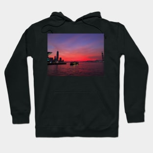 Hong Kong Harbor at sunset Hoodie